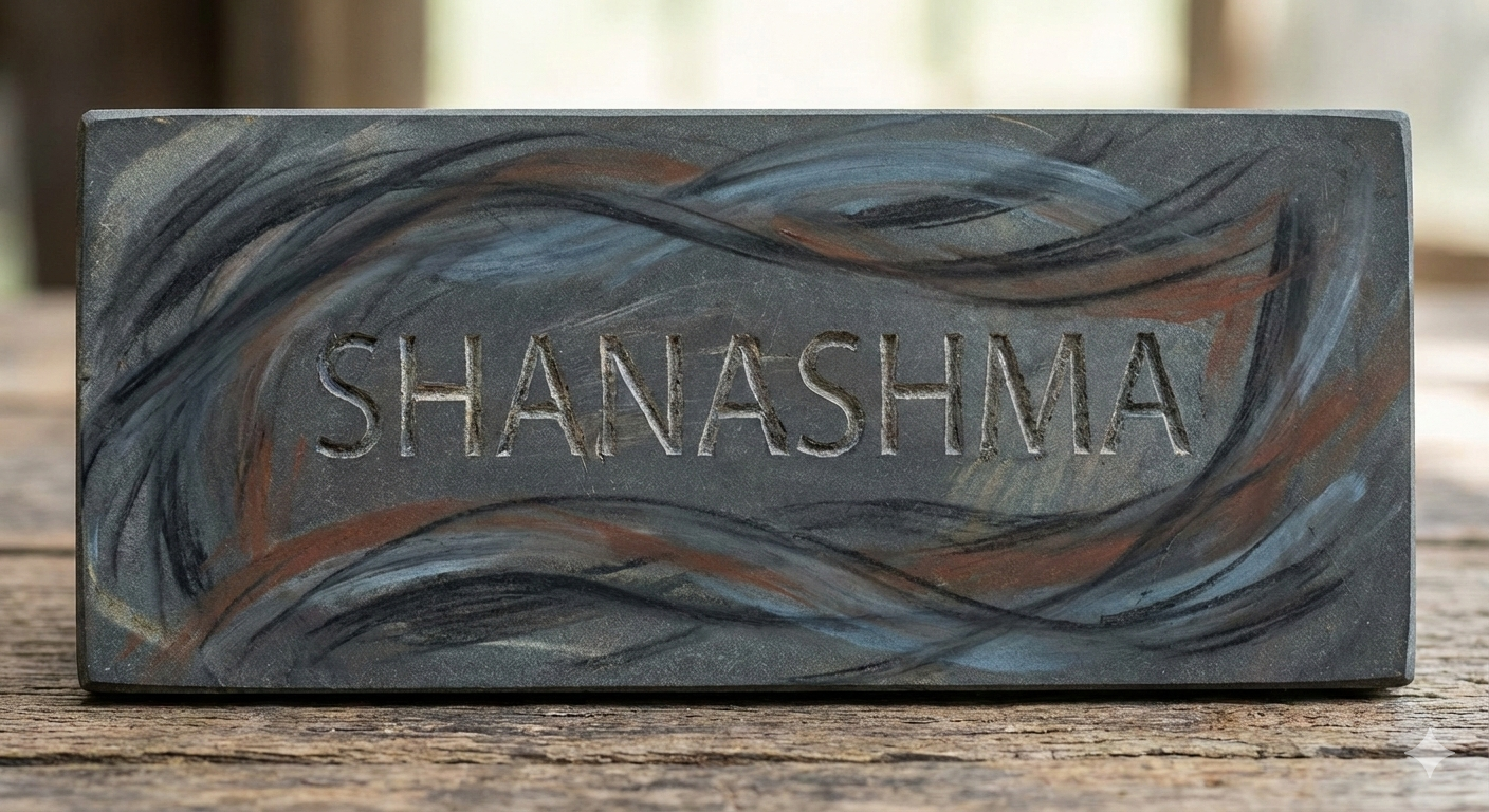 Shanashma - a whetstone engraved with the name, symbolizing sharpening developer tools
